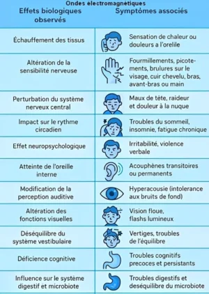 EFFETS RECONNUS DES ONDES